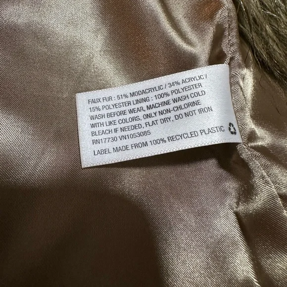 Kids Faux Fur Vest 6/7 — Brown Olive Fall Layering — Cherokee Target - Picture 5 of 5